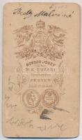 cca 1870 Beöthy Algernon (1839-1900) bessenyői és örvendi. Politikus, Tisza Kálmán híve. Keményhátú ...