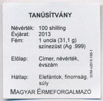 Szomália 2013. 100Sh Ag "Afrikai vadvilág / Elefánt" (1oz/0.999) T:PP
Somali Republic 201...