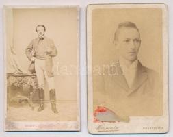 cca 1870-1890 8 db CDV méretű keményhátú fotó nemes urakról , különböző műtermekből (Borsos Pest, Go...