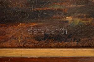 Benkő jelzéssel: Rőzse gyűjtögetők. Olaj, vászon, keretben, 58×75 cm