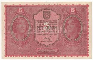 Csehszlovákia 1919. 5K T:III Czechoslovakia 1919. 5 Korun C:F Krause 7.a