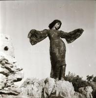 cca 1975 Szelek szárnyán, aktfotó tanulmányok a szabadban, 9 db negatív, 6x6 cm