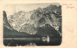 6 db RÉGI, 1899-es német városképes lap; Reichenhall, Königsee, Melleck, Almbach-Klamm / 6 pre-1945 German town-view postcards from 1899