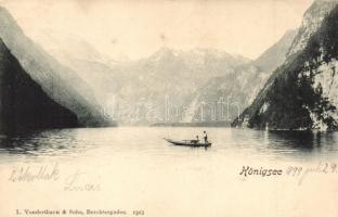 6 db RÉGI, 1899-es német városképes lap; Reichenhall, Königsee, Melleck, Almbach-Klamm / 6 pre-1945 ...