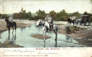 4 db RÉGI román  + 1 db osztrák városképes lap; vegyes minőség; Sinaia, Bucharest / pre-1945 town-vi...