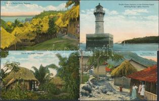 6 db RÉGI városképes lap; Panama csatorna, Panama Köztársaság / 6 pre-1945 town-view postcards; Panama canal, Panama