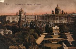 Vienna, Wien I. Volksgarten mit beiden Hofmuseum / park, museum (kis felületi sérülés / minor surface damage)