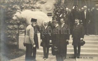 1910 Vienna, Wien; I. Internationale Jagdausstelung, Kaiserbesuch / Franz Joseph at the Ist Viennese International Hunting Expo