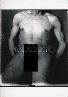 cca 1938 Erotikus fényképek egy vándorfényképész hagyatékából, 3 db korabeli üveglemez negatívról ké...