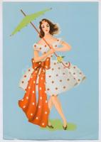 3 db színes divatfotó, reklámkép, 21×14,5 cm