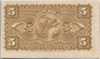Argentína 1884. 5c elcsúszott előlapi és hátlapi nyomat T:III
Argentina 1884. 5 Centavos shifted pr...