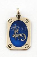 Ezüst(Ag) nyilas csillagjegyet ábrázoló függő, 2,5x1,4 cm, jelzett, bruttó: 1,8 g