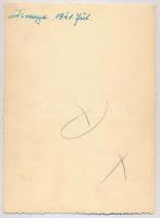 1941 Tinnye, falusi ünnepség (?), színezett fotó, hátulján feliratozva, 17,5×12,5 cm