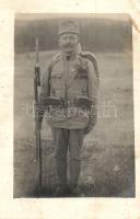 I. világháborús osztrák-magyar tizedes, szuronyos puskával / WWI Austro-Hungarian corporal with rifle bayonet, photo (EK)