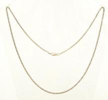 Ezüst(Ag) dupla szemes nyaklánc, jelzett, h: 49,5 cm, nettó: 6,9 g
