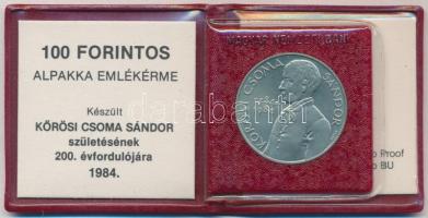 1980. 100Ft Ni "Szovjet-magyar közös űrrepülés" + 1984. 100Ft alpakka "Kőrösi Csoma S...