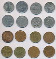 16db-os vegyes dél-koreai és japán fémpénz tétel T:2,2-
16pcs of various South Korean and Japanese ...