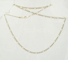 Ezüst(Ag) vékony figaro nyaklánc, jelzett, h: 49,5 cm, nettó: 3,6 g