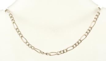 Ezüst(Ag) vékony figaro karlánc, jelzett, h: 20 cm, nettó: 1,8 g