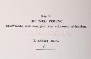 Herczeg Ferenc: Tűz a pusztában. Szalay Lajos rajzaival. Bp., 1943, Új idők. Herczeg Ferenc 80. szül...