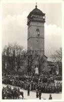 1938 Rozsnyó, Roznava; bevonulás a Rákóczi őrtoronynál / entry of the Hungarian troops, tower