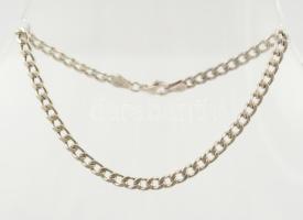 Ezüst(Ag) pancer karlánc, jelzett, h: 21 cm, nettó: 2,7 g