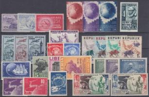 UPU 1949-1950 29 stamps, UPU motívum 1949-1950 tengeren túli országok: 29 klf bélyeg, közte sorok