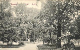 Pozsony, Pressburg, Bratislava; Liget, kiadja Divald Károly / park (EK)