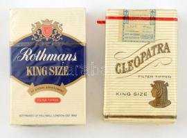 2 csomag bontatlan Rothmans, Cleopatra cigaretta.