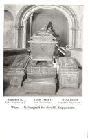 Vienna, Wien; Kaisergruft bei den PP. Kapuzinern / Austrian royal caskets in Vienna, the coffins of Napoleon II, Kaiser Franz I, Maria Louise