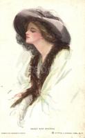 Ready and waiting / Lady with hat, Reinthal & Newman No. 418. s: Harrison Fisher (EB)