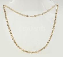 Ezüst(Ag) szerelmi varázslánc, jelzett, h: 44 cm, nettó:  13,9 g