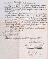 1885 Az esztergomi polgári lövészegylet főlövészmesterének Palkovics Károly (1816-1897) Esztergom po...