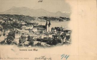 Lucerne, Luzern; Rigi, general view (ragasztónyomok / gluemarks)