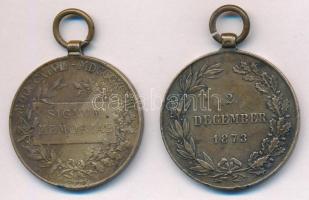 1873. "Hadiérem" Br katonai érdemérem mellszalag nélkül + 1898. "Jubileumi Emlékérem ...