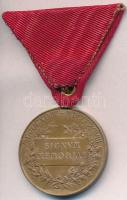 1898. "Jubileumi Emlékérem Fegyveres Erő Számára" Br kitüntetés mellszalaggal T:1- 
Hunga...