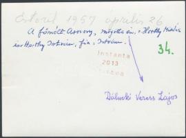 1957 Estoril, Horthy Miklós kormányzó családja (felesége, fia, ifj. Horthy Miklós és unokája, ifj. H...