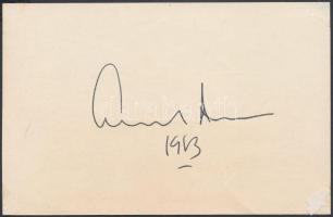 1983 Edward Albee (1928- ) amerikai drámaíró aláírása papírlapon /  1983 Signature of Edward Albee (1928- ) American playwright on paper