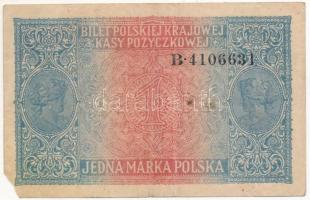 Lengyelország / Német megszállás 1917. 1M T:III,III- sarokhiány
Poland / German occupation 1917. 1 ...