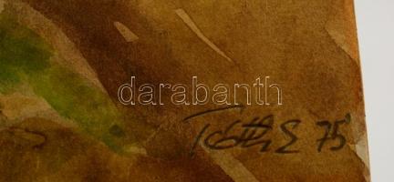 Tóth jelzéssel: Fa csonk. Akvarell, papír, 28×33 cm