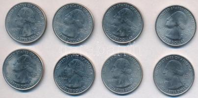 Amerikai Egyesült Államok 2014-2015. 1/4$ "Nemzeti Parkok" (8xklf) T:1,1-
USA 2014-2015. ...