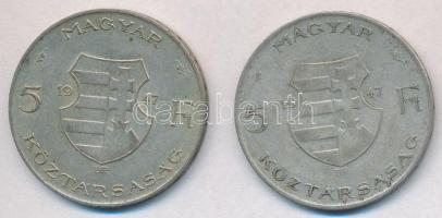 1947. 5Ft Ag "Kossuth" (2x) T:2,3
Adamo F8.1