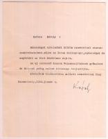 1944 Szálasi Károly (?-?) alezredes, Szálasi Fernc testvére gratuláló levele Pignitzky Károly (1911-...