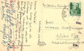 Munkács, Mukacheve; Horthy Miklós út, kerékpár, Schönfeld Henrik kiadása, 'Oberkommando der Weh...