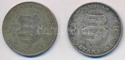 1947. 5Ft Ag "Kossuth" (2x) T:2,2- patina
Adamo F8.1