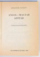 Országh László: Angol-magyar, magyar-angol szótár. Kisszótár sorozat. Bp., 1991, Akadémiai Kiadó. Ti...