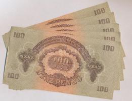 1944. 100P "A Vörös Hadsereg Parancsnoksága" (5x) sorszámkövetők T:I- 
Adamo P47