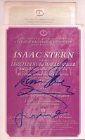 1996 Isaac Stern karmester és Jean-Pierre Rampal fuvolás aláírása műsorlapon /  1996 Signatures of Isaac Stern conductor and Jean-Pierre Rampal flautist