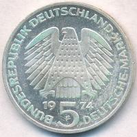 NSZK 1974F 5M Ag "25 éves az Alkotmány" T:2 kis patina
FRG 1974F 5 Mark Ag "25th Ann...
