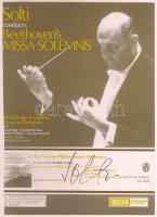 Solti György karmester aláírása szórólapon /  Signature of György Solti conductor